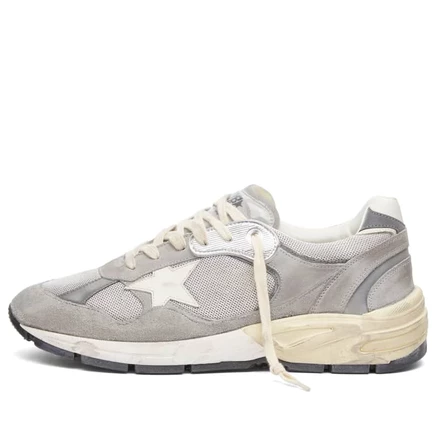 Мужские кроссовки Golden Goose Running Dad, серо-серебряные