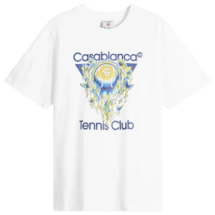 Мужская футболка Casablanca Tennis Club Icon, белая