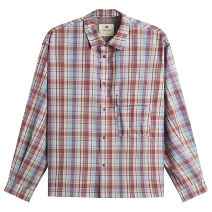 Мужская рубашка Snow Peak Fade Check Breezy, красная
