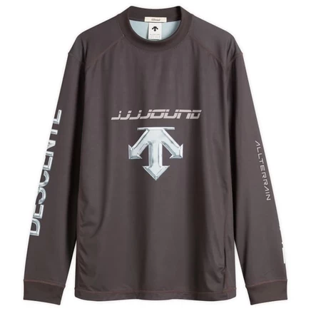 Мужской лонгслив Descente Allterrain Warm Up, коричневый