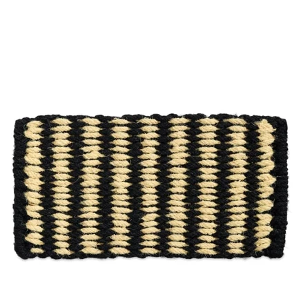 Придверный коврик HAY Coco Stripe Wide, черно-белый