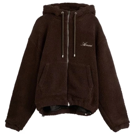 Флисовая толстовка с капюшоном AMIRI Bones на молнии