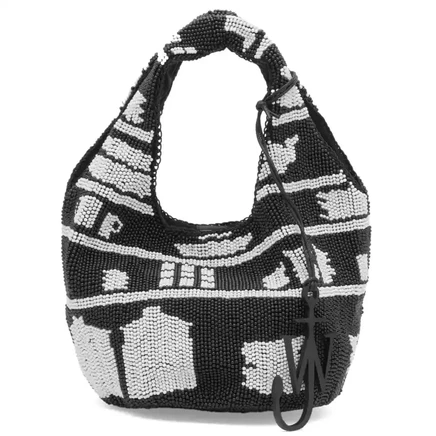 Женская мини-сумка JW Anderson Shopper, черно-белая