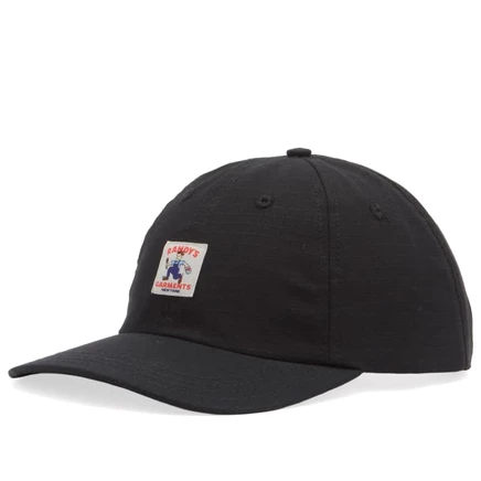 Бейсболка с логотипом Randy's Clothes на 6 панелях black cotton ripstop