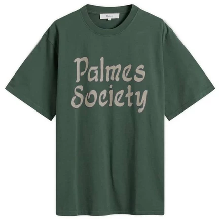 Мужская футболка Palmes Society, темно-зеленая