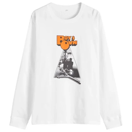 Мужской лонгслив Boys Own Clockwork Orange, бело-оранжевый