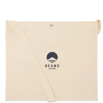 Сумка через плечо BEAMS JAPAN, натуральная/синяя