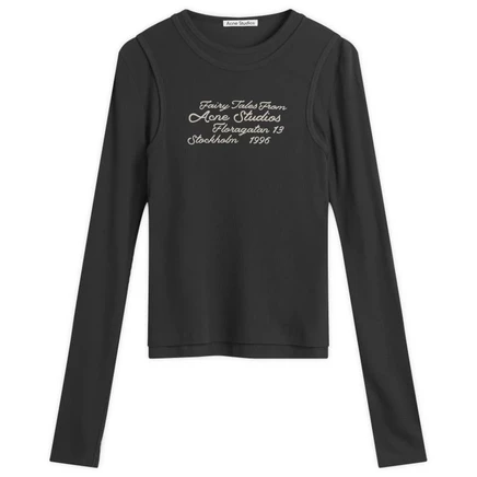 Мужской лонгслив Acne Studios Elga Fairytale, черный