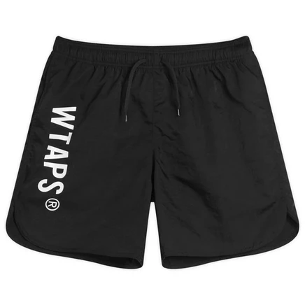 Мужские шорты WTAPS нейлоновые с логотипом, черные