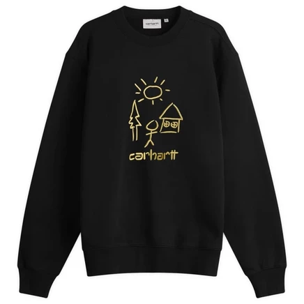 Толстовка Carhartt WIP Masterpiece с капюшоном black & fandoghi