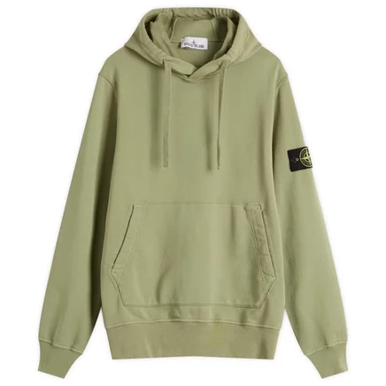 Мужское худи Stone Island Organic Cotton, шалфей