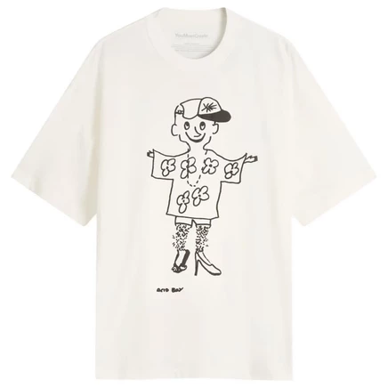 Футболка YMC x Bat для девочек и Acid Boys Acid Boy white