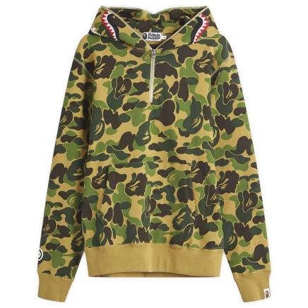 Толстовка с капюшоном на молнии Bathing Ape ABC Camo Shark