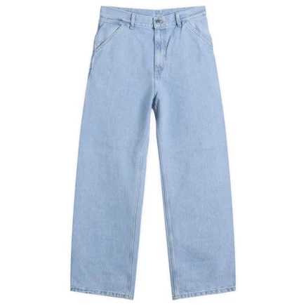 Мужские джинсы Carhartt WIP Single Knee, выбеленные синие