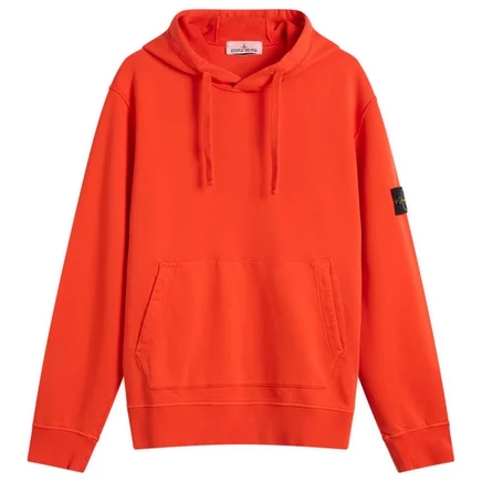 Мужское худи Stone Island из органического хлопка, алое