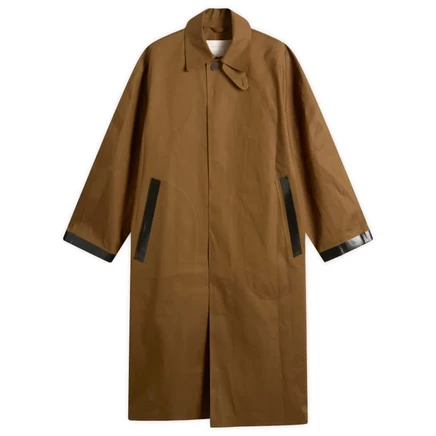 Мужской тренч Studio Nicholson x Mackintosh из bonded-хлопка, темно-коричневый