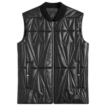 Летный кожаный жилет Rick Owens x Moncler Geocamo