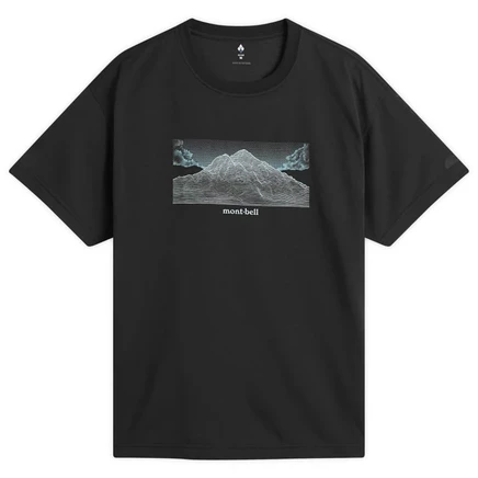 Футболка Montbell Wickron Geography черная