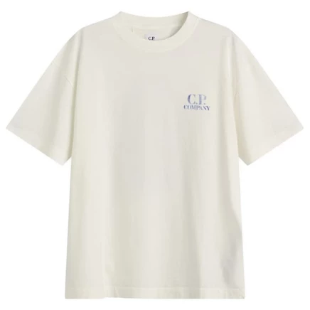 Мужская футболка C.P. Company 30/1 Comfort Logo, белая