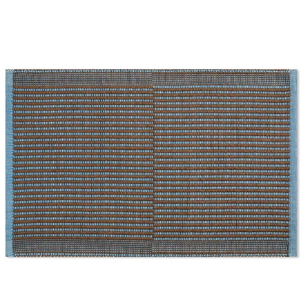 Коврик HAY Tapis из джута и хлопка, каштаново-синий