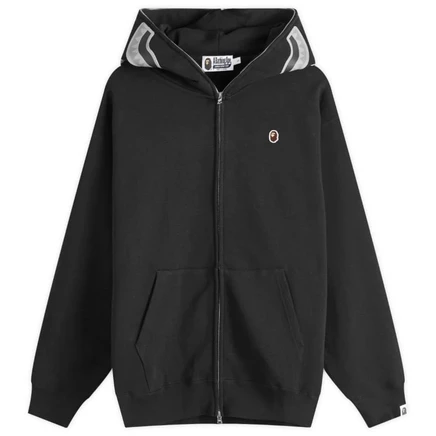 Мужская худи A Bathing Ape One Point Full Zip Shark, черная