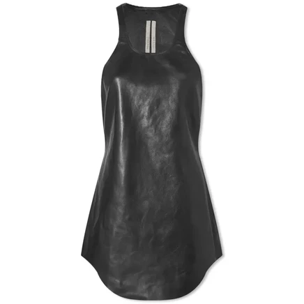 Мужская кожаная безрукавка Rick Owens, черная