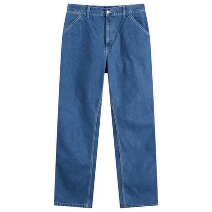 Мужские прямые джинсы Carhartt WIP Denim Simple, синие stone washed