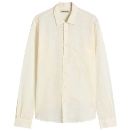 Рубашка в полоску YMC Curtis Seersucker white & yellow