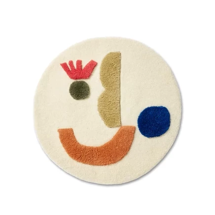 Ковер ferm LIVING Panto из шерсти, кремовый
