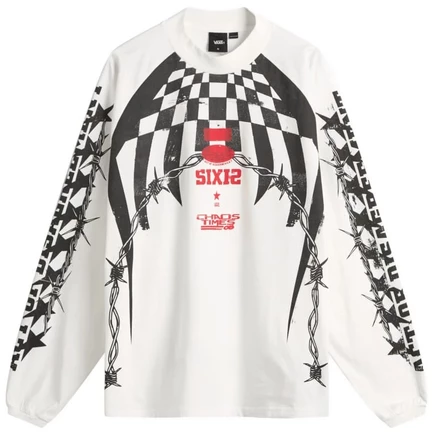 Мужской лонгслив Vans x A.O.D. Hazard, белый