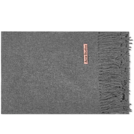 Мужской шарф Acne Studios Canada из шерсти, серый меланж