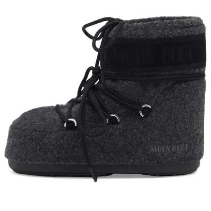 Женские ботинки Moon Boot Low Icon Felt, черный меланж