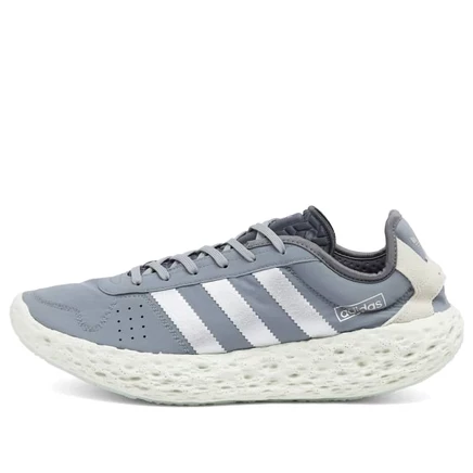 Мужские кроссовки Adidas Zponge, серо-серебристые с красным