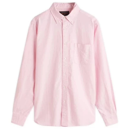 Оксфордская рубашка Beams Plus на пуговицах pink