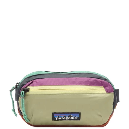 Мужская поясная сумка Patagonia Terravia Mini, пэчворк зелёная