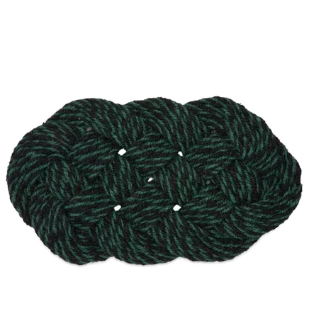 Коврик придверный HAY Coco Swirl из койра, зелёно-черный