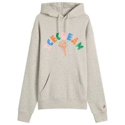 Толстовка с капюшоном в виде рожка мороженого heather grey