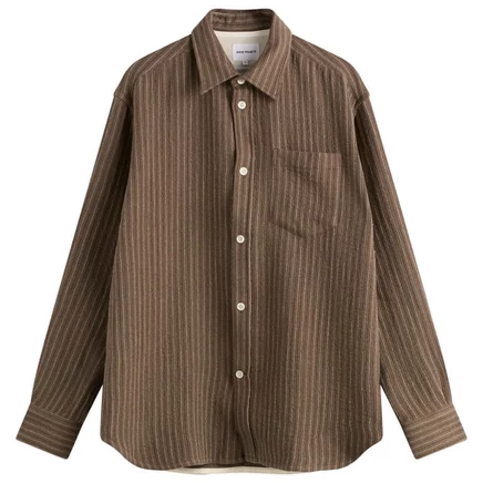 Мужская рубашка Norse Projects Ole, шерстяная, коричневая