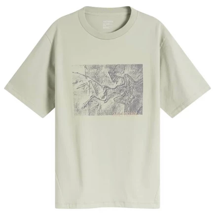 Мужская футболка Arc'teryx Kragg Lithographica, хаки