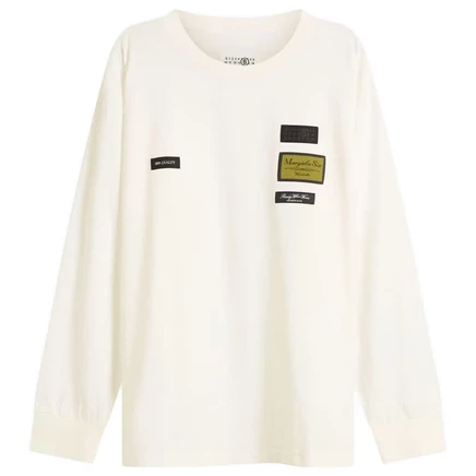 Футболка с длинным рукавом MM6 Maison Margiela с индивидуальными надписями