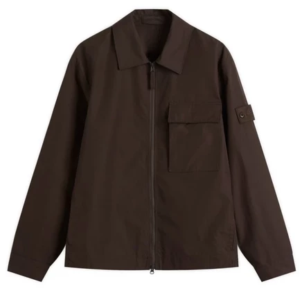 Мужская куртка-рубашка Stone Island Ghost, коричневая