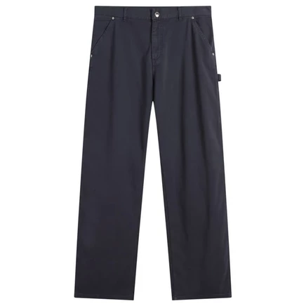 Хлопчатобумажные брюки Moncler из габардина navy