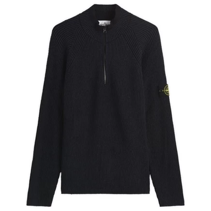 Джемпер на молнии Stone Island с цельными ребрами и половиной длины
