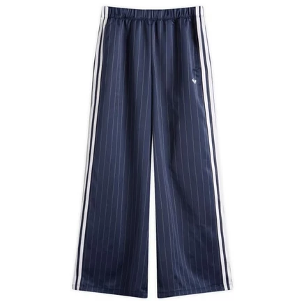атласные брюки adidas с широкими штанинами night indigo