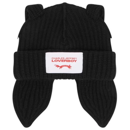 Женская шапка Charles Jeffrey Loverboy с ушками, черная