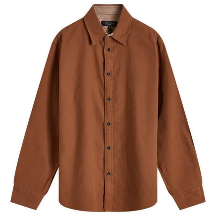 Мужская вельветовая рубашка Rag & Bone Finch, шоколадная