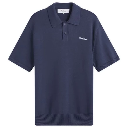 Мужское поло Palmes Cotton Knit, темно-синее