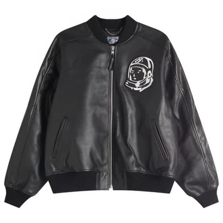 Мужская кожаная куртка-бомбер Billionaire Boys Club OG Astro, черная