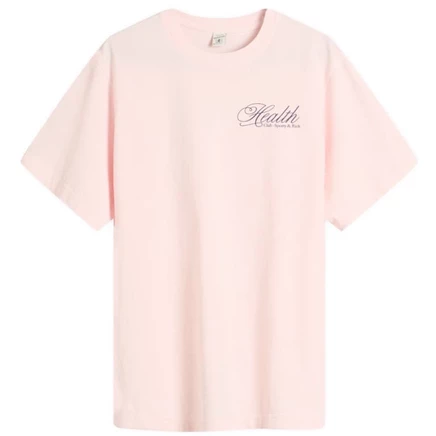 Футболка с надписью Sporty & Rich Health pink dolphin