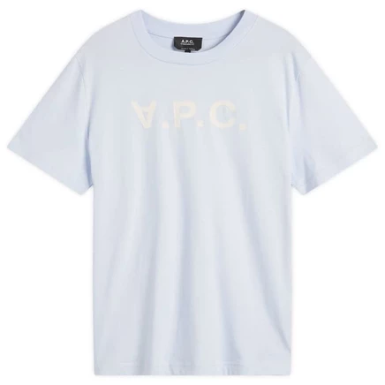 Футболка с логотипом A.P.C. VPC sky blue & white